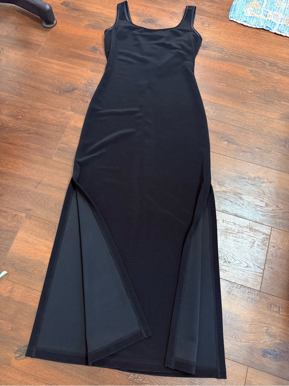 A.B.S. Evening Collection black Maxi Dress w Dramatic Sides